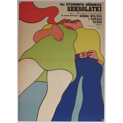Original Polish poster for film 'Seksolatki'. Poster design by Maciej Zbikowski, 1971.