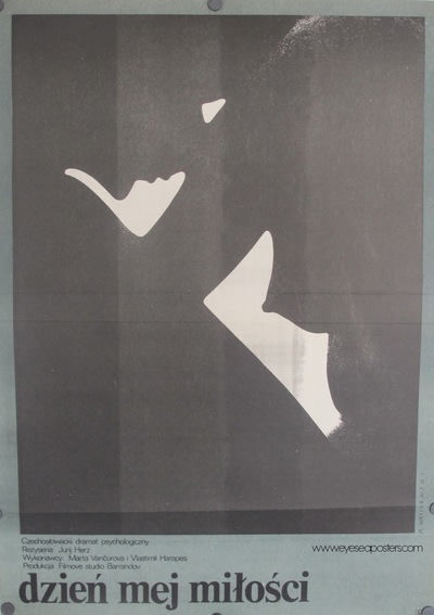 Original Polish Poster for Film 'Dzien Mej Milosci' (Day for My Love). Poster design by: Mieczyslaw Wasilewski, 1977.